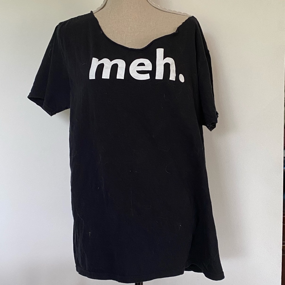 “meh” black t-shirt